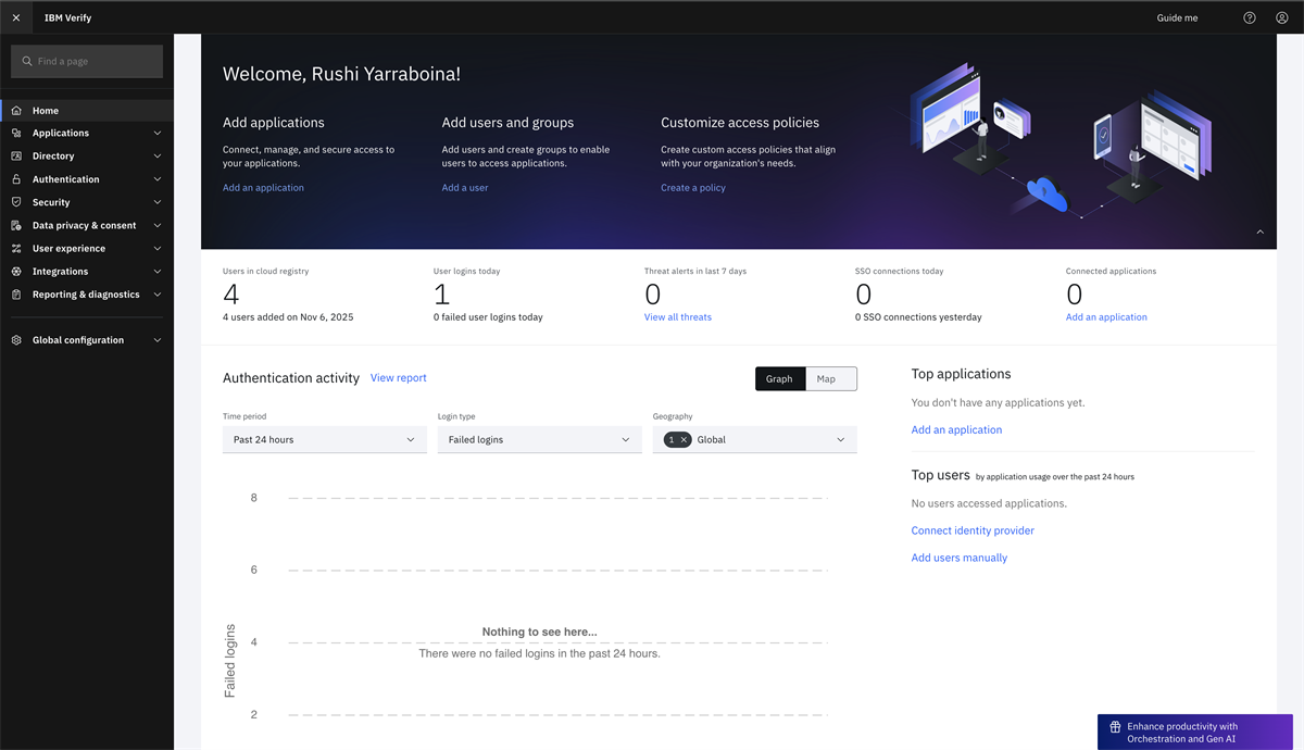Verify Admin Console